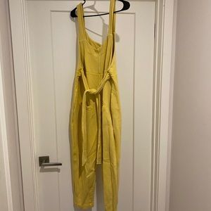 Free People Yellow Overalls Jumper
